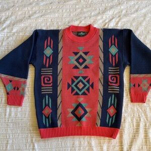 Vintage 70’s Aztec Ski Sweater sz M USA